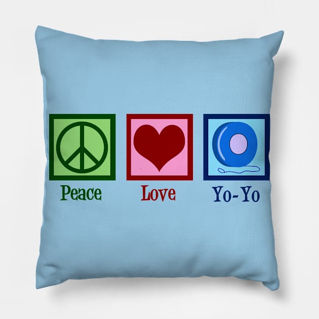 Peace Love Yoyo Pillow by epiclovedesigns