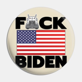 F-CK BIDEN FREEDOM CONVOY - TRUCKERS FOR FREEDOM - USA FREEDOM CONVOY 2022 TRUCKERS BLACK LETTERS Pin