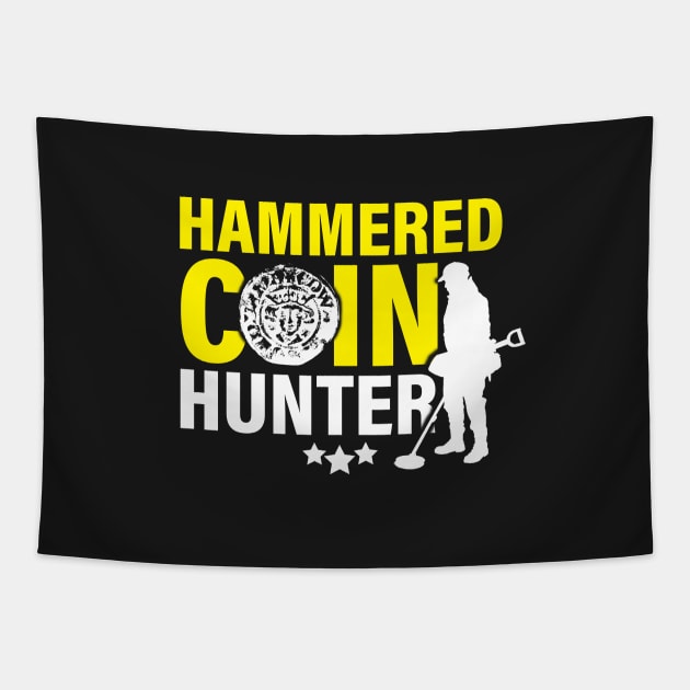 Metal detectorists, hammered coin hunter Tapestry by Diggertees4u