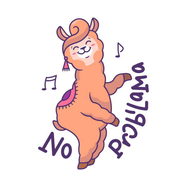 Cute Llama No Probllama by mchda