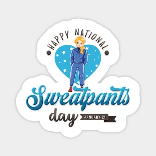 Sweatpants Day Girl Magnet