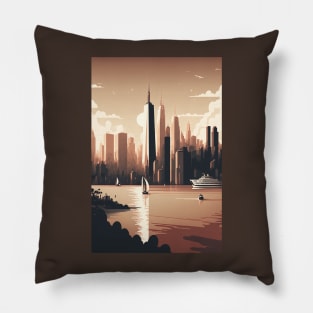 New York City at Twilight Pillow