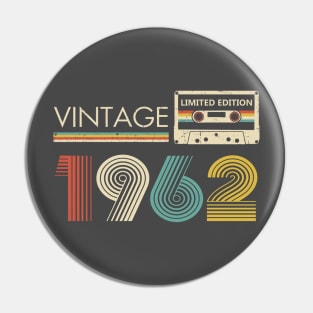 Vintage 1962 Limited Edition Cassette Pin