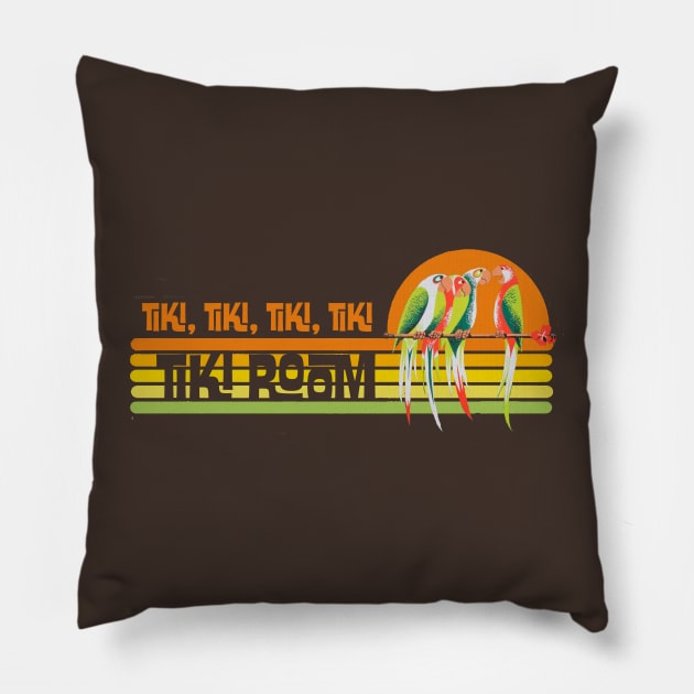 Tiki Room Vintage Retro Pillow by ThisIsFloriduhMan