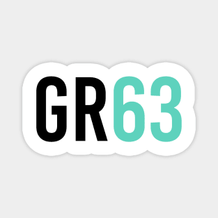 George Russell 63 - Driver Initials and Number Magnet