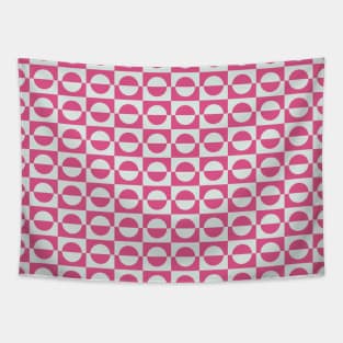 Modern Geometric Circles and Squares Tapestry