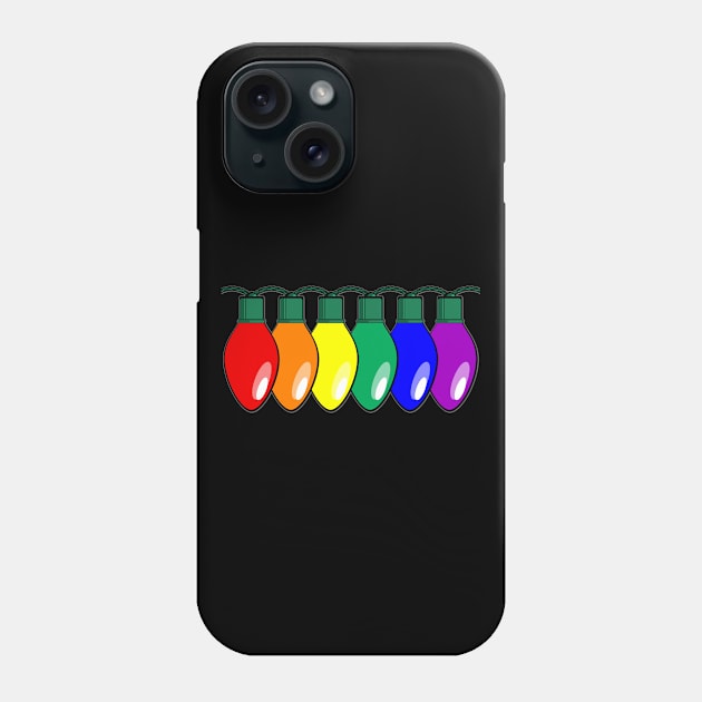 LGBTQ Pride Christmas Lights Phone Case by wheedesign