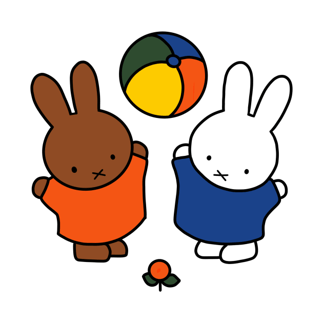 Miffy playing with friend. by FoxtrotDesigns