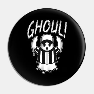 American Football Referee Ghost Goal Ghoul Halloween Pin