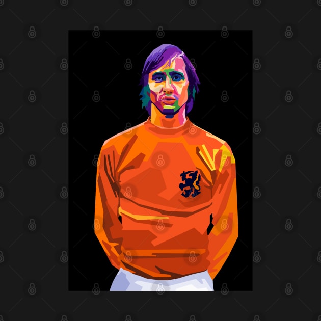 Johan Cruyff Legend Player Football by Ken Asahvey