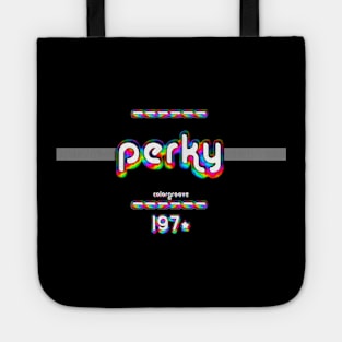 Perky 1970 ColorGroove Retro-Rainbow-Tube nostalgia (wf) Tote