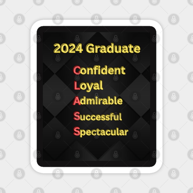 2024  Graduate Class: Unique, Thoughtful Graduation Gifts Magnet by S.O.N. - Special Optimistic Notes 