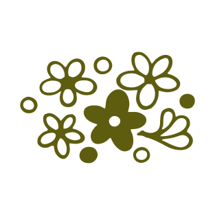 Vintage Pyrex Pattern - Spring Blossom (Green) T-Shirt