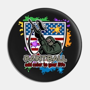 Paintball Add Color To Your Life Pin