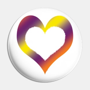 Heart Gradient with Heart Cutout Pin