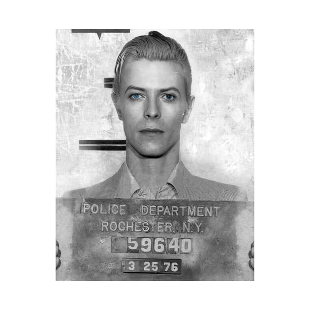 David Bowie Mugshot by A_Wild_Art