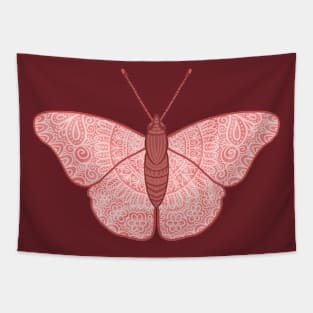 Pink Zen Mandala Butterfly Tapestry