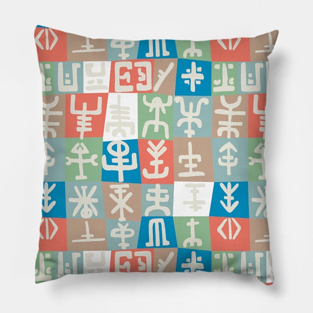 Runic Symbols Pillow by EmDash