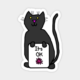 Cat says Its OK Kindness Quote Magnet