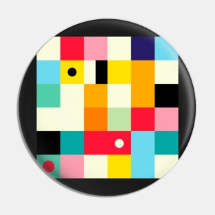 Geometric Bauhaus Pattern | Retro Arcade Video Game | Abstract Shapes Pin