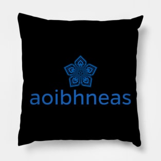 Scottish Gaelic word for Bliss aoibhneas with a Celtic motif flower Pillow