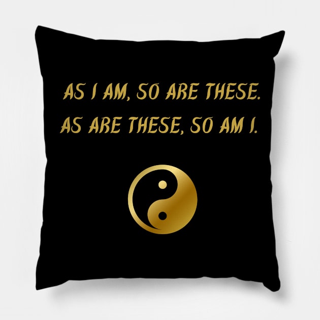 As I Am, So Are These. As Are These, So Am I. Pillow by BuddhaWay