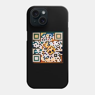 RickRoll QR Code Hidden Image Abstract Painting Phone Case