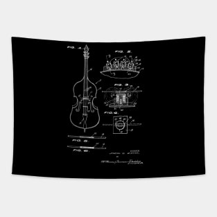 Electromagnetic Pickup for Violin and Guitar Vintage Patent Hand Drawing Tapestry