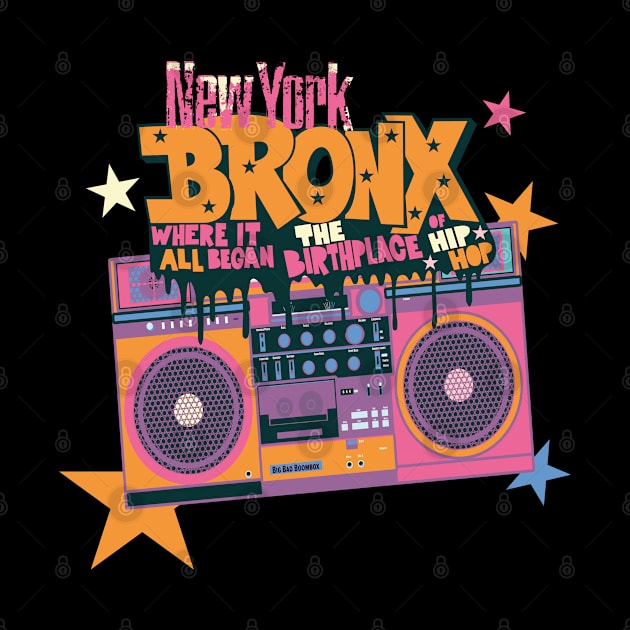 Bronx Hip Hop Roots - Groove to the Beat with this ghettoblaster by Boogosh