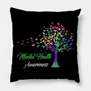 Mental health awareness tree Pillow