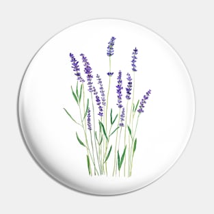 purple lavender flower watercolor painting Pin