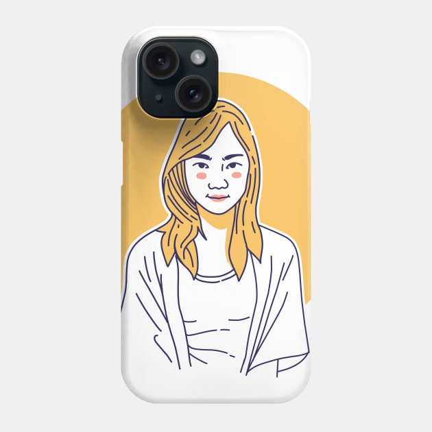 Women Line Art Phone Case by jayaadiprastya