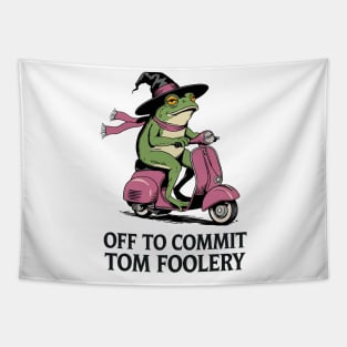 Off to Commit Tom Foolery Frog Tapestry