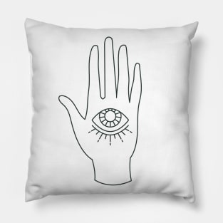 Sacred Mystic Hand With Eye Magical Protection Pillow