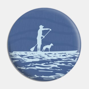 'SUP Dog blue Pin