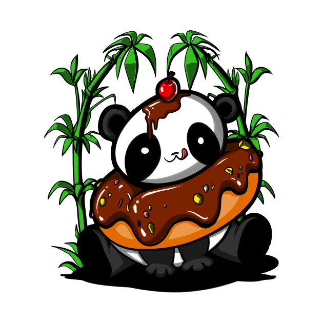 Panda Bear Donut by underheaven