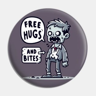 Free hugs and bites - Zombie Pin
