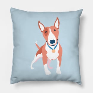 Brown Bull Terrier dog Pillow