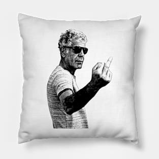 Anthony Bourdain Middle Vintage Pillow