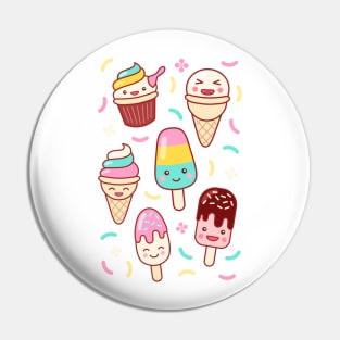 Ice Cream Emoji Mashup #5 Pin