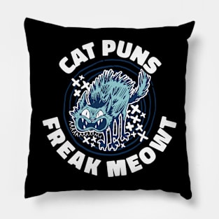 Cat Puns Freak Meowt Funny Cat Gift Pillow