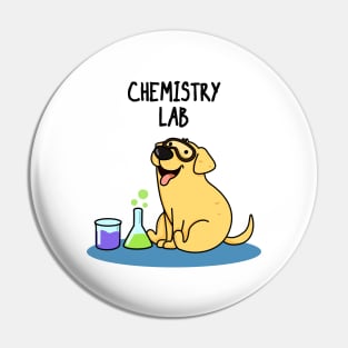 Chemistry Lab Funny Labrador Dog Pun Pin