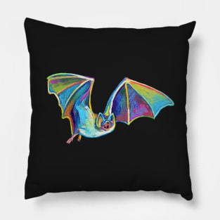 Cute FLYING BAT STICKER by Robert Phelps Pillow