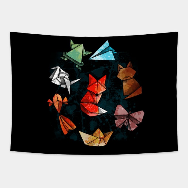 Origami Japan Tapestry by Vallina84