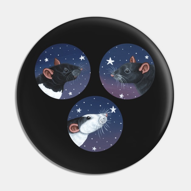 Midnight Rats Pin by WolfySilver