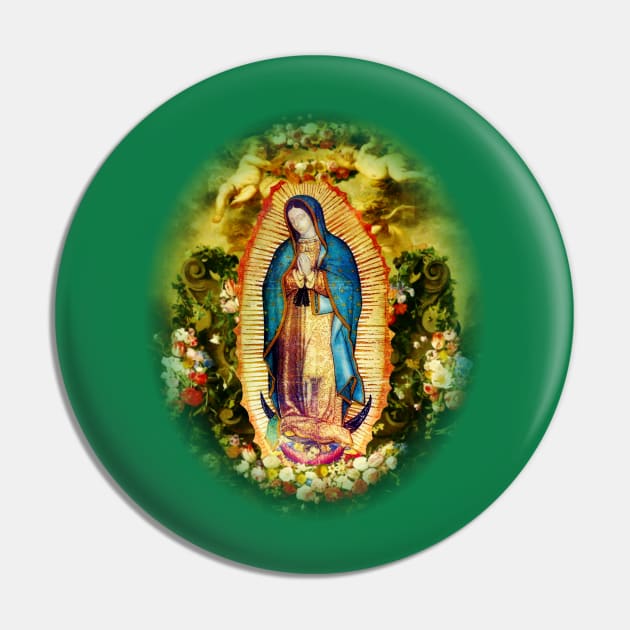 Our Lady of Guadalupe Mexican Virgin Mary Mexico Aztec Tilma 20-105 Pin by hispanicworld