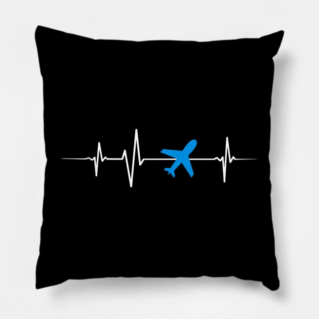 Heartbeat - Travel Pillow by InfiniTee Design