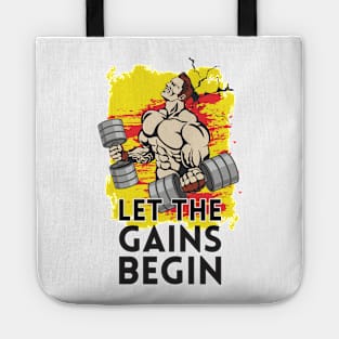 Let the gains begin - Crazy gains - Nothing beats the feeling of power that weightlifting, powerlifting and strength training it gives us! A beautiful vintage design representing body positivity! Tote