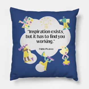 Pablo Picasso Inspiration Quote Pillow