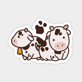 Cute Kawaii Cows Drawing Magnet
